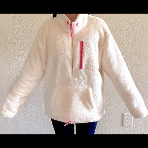 Off White L Pink Sherpa Sweatshirt